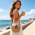 thumbnail image 2 of PRIYAL Straw Bag Beach Purse Summer Purses for Women Vacation Handbags Woven Crossbody Bags Straw Shoulder Bag, 2 of 10