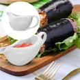 thumbnail image 4 of 1pc Home Ceramic Gravy Boat Saucier Sauce Jug Seasoning Storage Container, 4 of 8