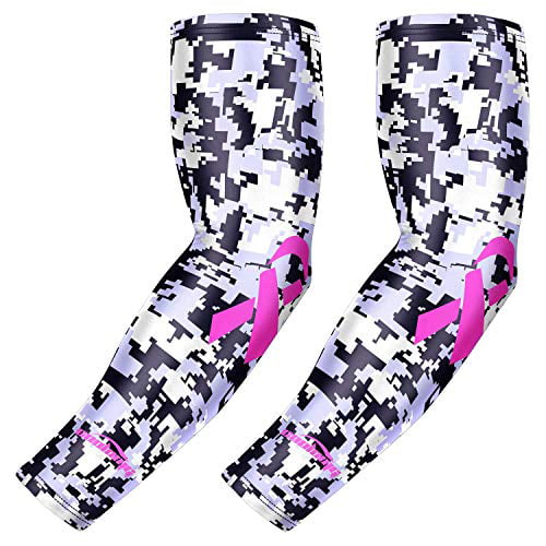 2 Pieces Youth Adult Compression Arm Sleeves Baseball Digital Camo 8 Color XXS-XL COOLOMG Pair