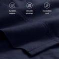thumbnail image 4 of Organic Cotton Flannel Sheet Set - King Size -  Cotton - Double Brushed for Extra Softness & Comfort - Warm, Cozy, and  - Breathable - Bed Sheets (King, Midnight), 4 of 8