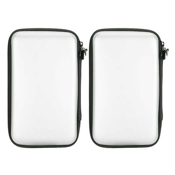 2Pcs Handheld Game Console Carrying Case, Portable Storage Bag Travel Case for 3DSXL 3DSLL 3DS Handheld Game Consoles, Game Console Protective Hard Bag with 8 Game Card Slots