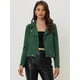 thumbnail image 3 of Chaquecorde mujer Soft Moto Zip Up Pockets Chaquetas de motociclisde gamusintétiVerde Oscuro XL, 3 of 6