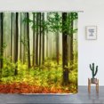 thumbnail image 3 of Nature Forest Landscape Shower Curtains Waterfall Plants Trees Spring Rural Scenery Fabric Print Bathroom r Bath Curtain Set, 3 of 7