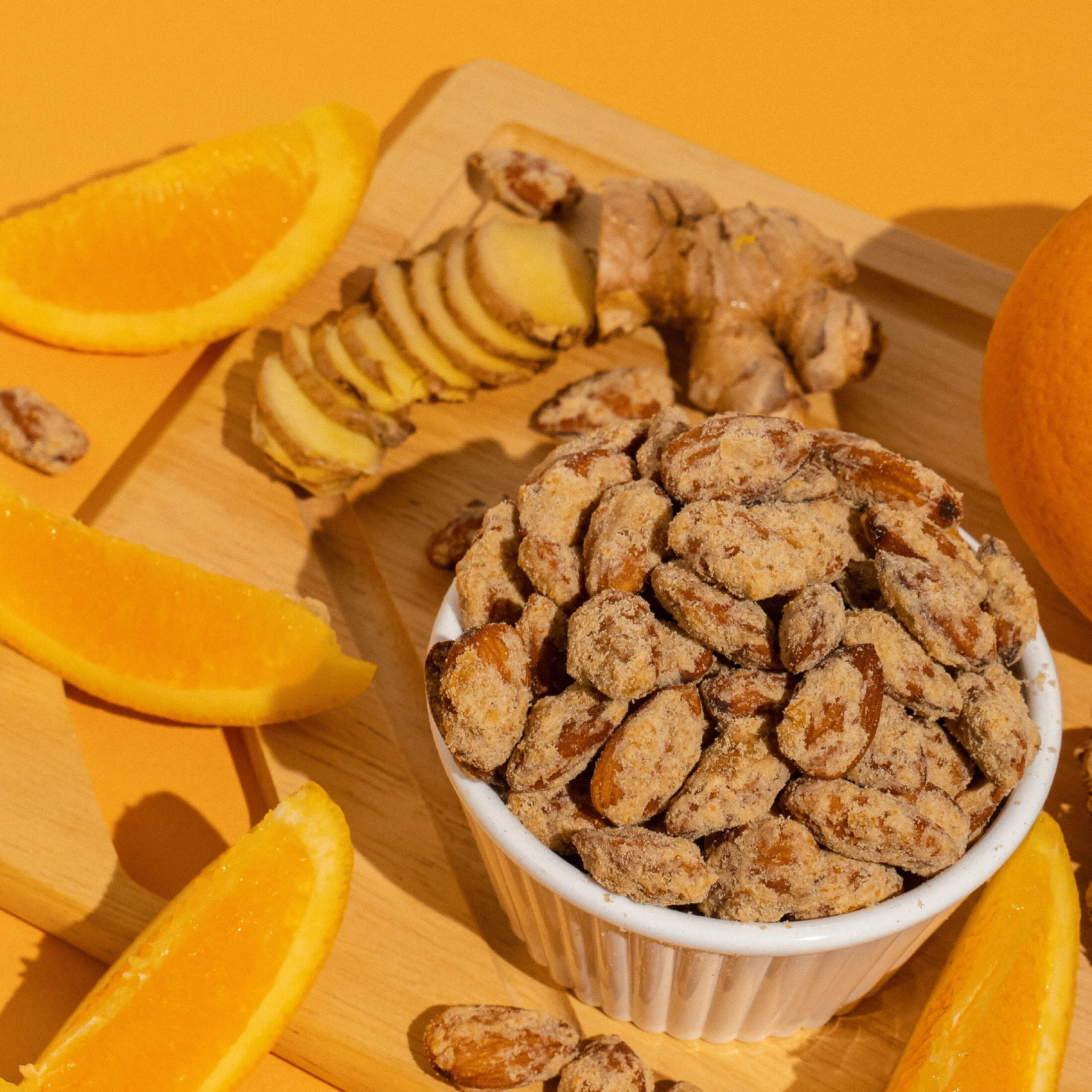 Earthside Farms Orange Ginger Almonds 4oz (3 Pack), Healthy Snack, Keto-Friendly, Vegan, Gluten Free, No Added Sugar, Non-GMO, Guilt-Free Snack, Clean Ingredients, Snack Packs