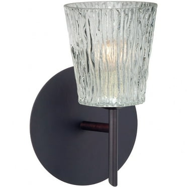 1SW-512500-LED-BR-Besa Lighting-Nico 4-One Light Mini Wall Sconce-5 Inches Wide by 7 Inches High-Bronze Finish-Clear Stone Glass Color-LED Lamping