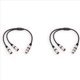 thumbnail image 1 of 2X Cable Divisor Y XLR Hembra de 3 Pines A XLR Macho Doble, Cable Divisor XLR, Cable Divisor de Micrófono Adaptador de Audio, 50 cm, A, 1 of 5