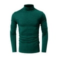 thumbnail image 2 of gbyLJF Men's Turtleneck T-shirts Solid Color Long Sleeved Pullover Sweatshirt Lightweight Fall Winter Classic Base Layer Shirts, 2 of 4