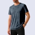 thumbnail image 2 of NIEWTR Mens Big and Tall T Shirts Short Sleeve Quick Dry Active Athletic T Shirt Running Gym Workout Tee Tops（Dark Gray,M), 2 of 9