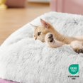 thumbnail image 3 of Dog Bed Medium Size - Cute Furry Calming Puppy Beds, Rectangle Washable Indoor Pet Beds with Removable Zipper Cover, 35x25x11inches, Grey, 3 of 13