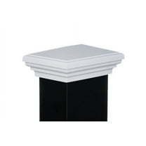 4x6 white pyramid post cap
