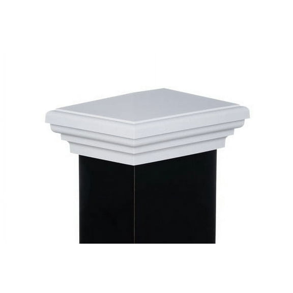 4x6 white pyramid post cap