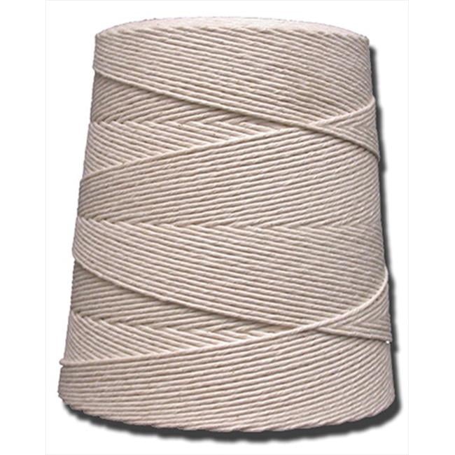 - 2 Pound Cone Cotton Bakers Twine - Polyester and Cotton Blended 4 Ply, 10,080 Feet, Black and White 