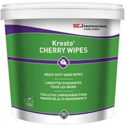 SC Johnson XL Hand Wipes Cherry - 10" x 12" - White, Red - Polypropylene - Moisturizing, Non-toxic, Easy to Use, Absorbent, Silicone-free - For Hand - 130 / Each