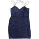 thumbnail image 1 of Vestido de Cóctel de Encaje Metálico Guess Negro 0, 1 of 1
