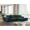 thumbnail image 3 of Alexent L-Shaped Modular Modern Sofa, 108” Deep Seat Lounge Sofa for Living Room Bedroom, Blue - Right, 3 of 8