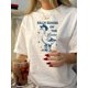 thumbnail image 1 of Camiseta De Verano Con Cuello Redondo Para Mujer, Camisetas De Verano Para Ir De Compras En La PlayaSilly Goose Graphic Retro Casual Women's T-Shirt - White Short Sleeve Crew Neck with Fun Print, Li, 1 of 7