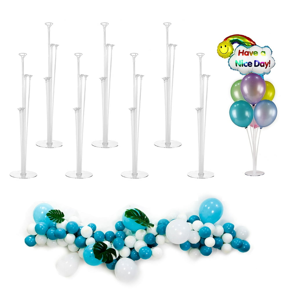 7 Pack Ballon Centerpiece Stands with Balloon Garland Chain and Balloon