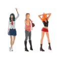 thumbnail image 1 of Figuras de Resina para Niñas, 3 Uds., 1/64, para Trenes, Diseños Ferroviarios, Diorama, Accesorios para Fotos, 1 of 9