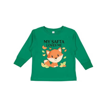 

Inktastic My Safta Loves Me- Little Fox Gift Toddler Boy or Toddler Girl Long Sleeve T-Shirt