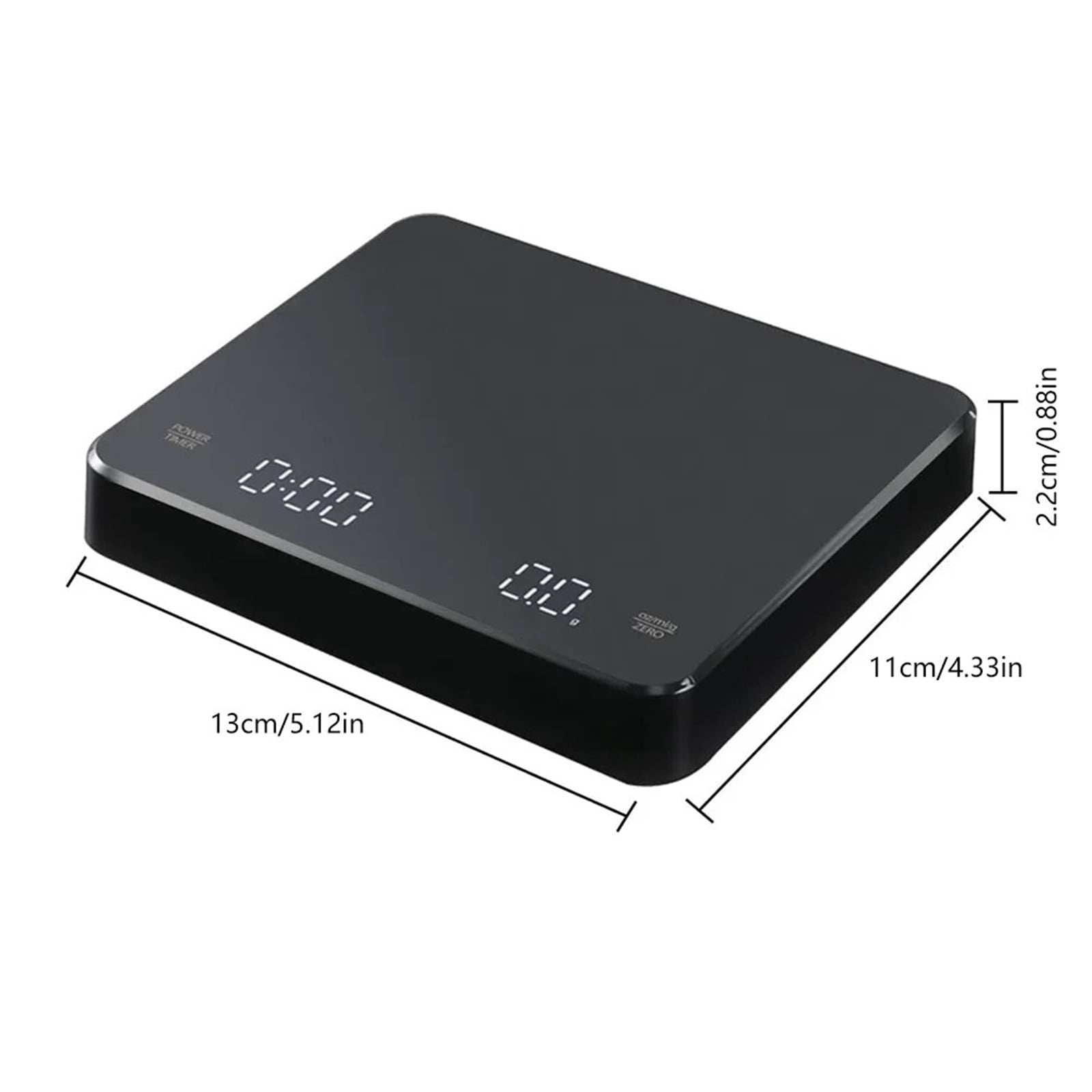 3kg/0.1g Electronic Coffee Scale Rechargeable Pour Over Espresso Scale with Smart Timer Digital Food Balance Kithcen Scale