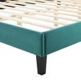 thumbnail image 6 of Tufted Platform Bed Frame, Full Size, Velvet, Teal Blue, Modern Contemporary Urban Design, Bedroom Master Guest Suite, 6 of 10