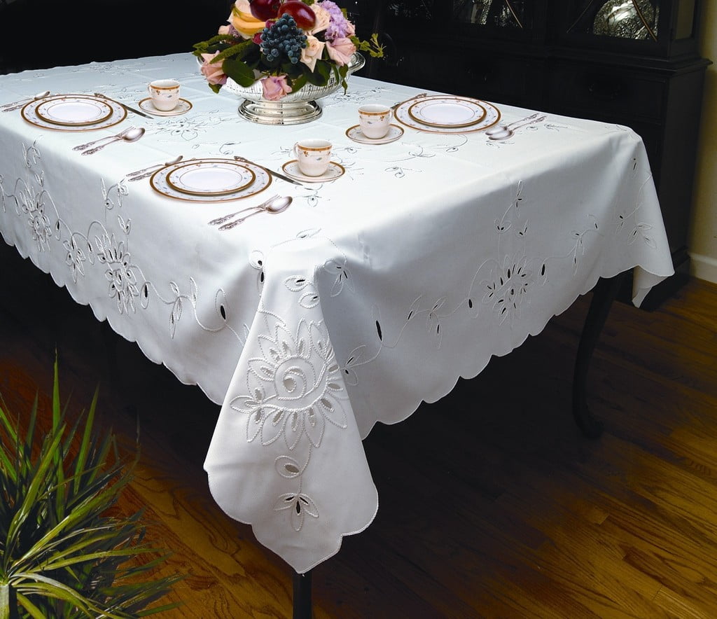 Rivierra Embroidered Design Tablecloth - Walmart.com