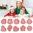 thumbnail image 1 of Sello de galletas con prensa manual, 8 piezas/10 piezas Cortadores de galletas 3D Cortadores de galletas D Molde para galletas Diseño a prueba de futuro, 1 of 8