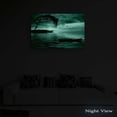thumbnail image 6 of Startonight Canvas Wall Art Blue Landscape Tree, Boat and Sea Painting Large Framed 32" x 48", 6 of 6