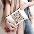 thumbnail image 4 of Pratyus Tote Bag Valentine Gift Pink Love Cosmetic Bag for Women Friends Hearts Plants Black Design Travel Essentials Ladies Accessories White, 4 of 6
