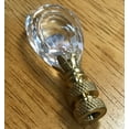 thumbnail image 2 of Royal Designs, Inc. Flat Teardrop Shaped K9 Clear Crystal Lamp Finial for Lamp Shade, CCF-2017-PB-2, Polished Brass, Pack of 2, 2 of 4