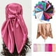 thumbnail image 3 of Nvzi Conjunto de 3 pañuelos de seda color morado oscuro de 35,43 × 35,43 pulgadas, pañuelo cuadrado de satén suave para mujer, accesorio de moda para el cabello., 3 of 5