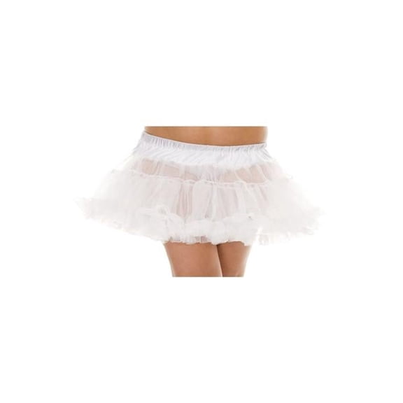Plus Size Trim Petticoat - White
