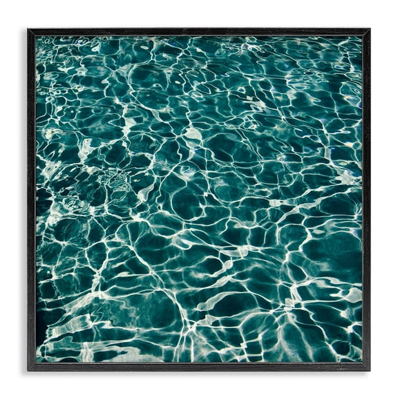 Stupell Industries Coastal Blue Water with Light Ripples Black Framed Giclee Art, 12 x 12, by Unsplash
