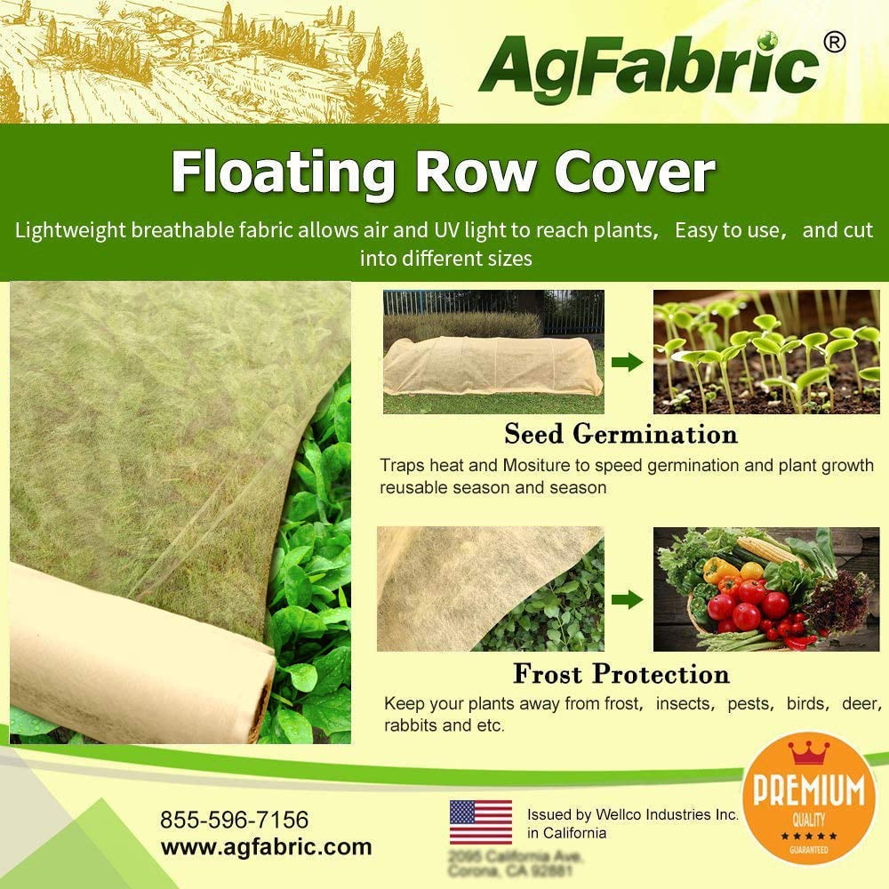 Agfabric Heavy Floating Row Cover Garden Fabric Plant Cover