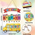 thumbnail image 5 of Jierger Cute Welcome Sign Wall Hanging Wooden Classroom Decoration with Pencil Bus Colorful First Day of School Door Hanging for Classroom Kindergarten Teacher Student Classroom Front Porch, 5 of 9