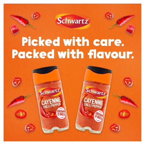 Schwartz Cayenne Chilli Pepper Jar 50g, British Import (Pack of 2)