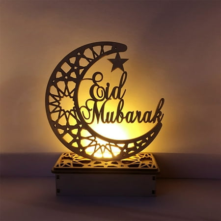 LeKing LED Wooden DIY Lamp Festival Palace Decorative Light for Muslim ...