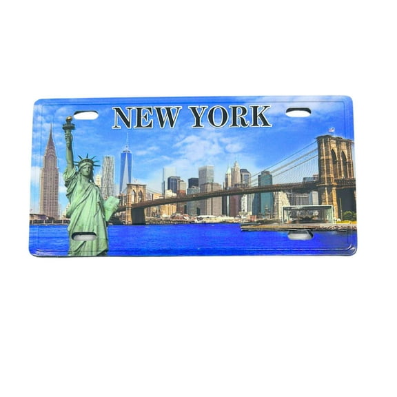 Souvenir New York Plate – Decorative Metal Sign for Art, Crafts, Gifts  Home Décor: 1CT