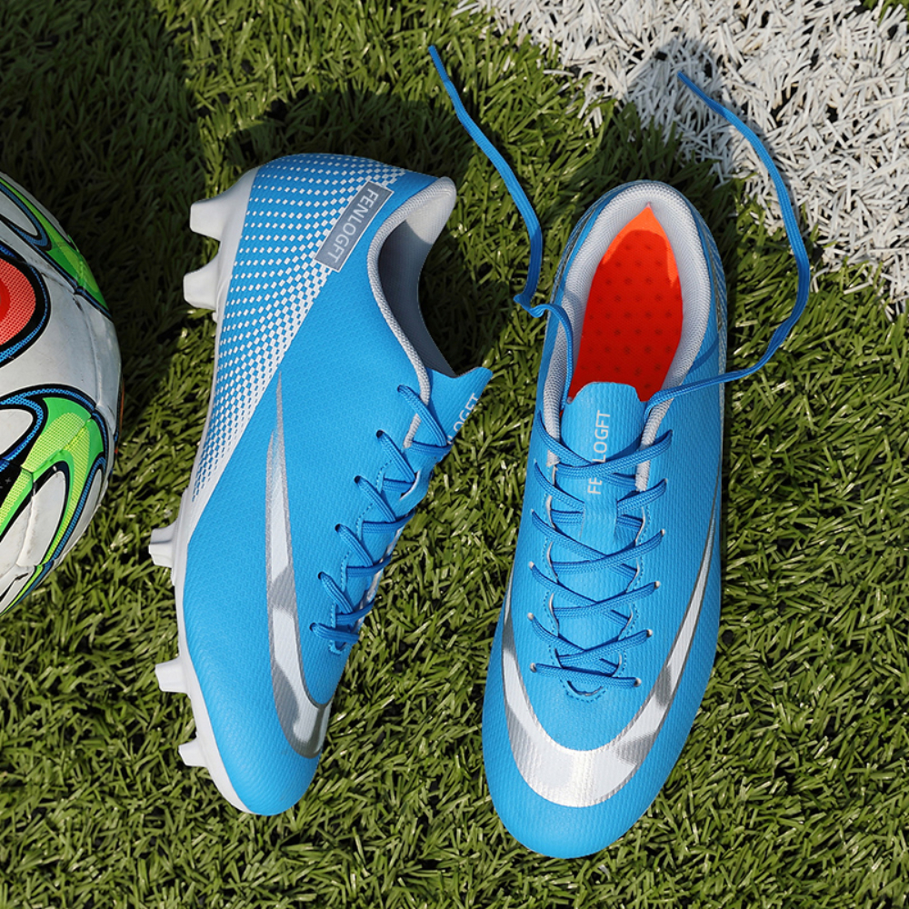 Fenlogft Unisex Leather Soccer Cleats Lace-Up Training photo 3