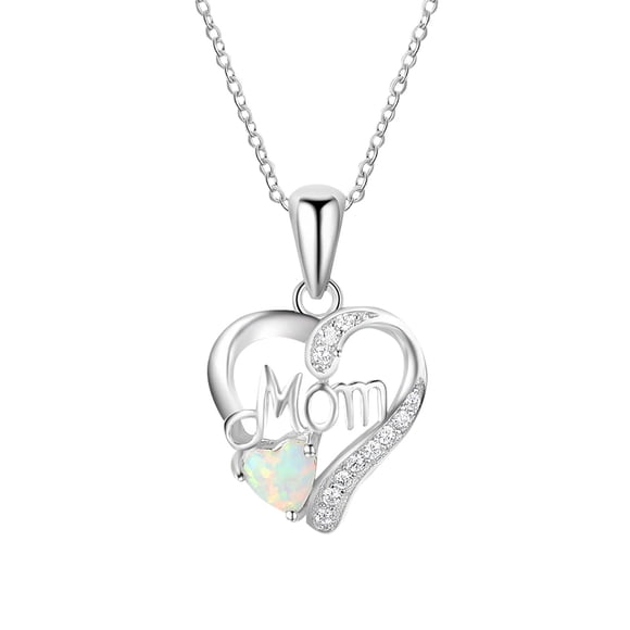 MOM Letter Heart Pendant Mother's Day Birthday Gift Necklace