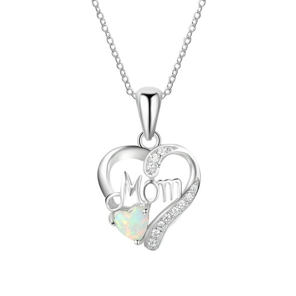 Mothers Day Birthday Jewelry Gift for Women, I Love You Mom Heart Necklace for Women Mother Birthday Gift Durable & Attractive