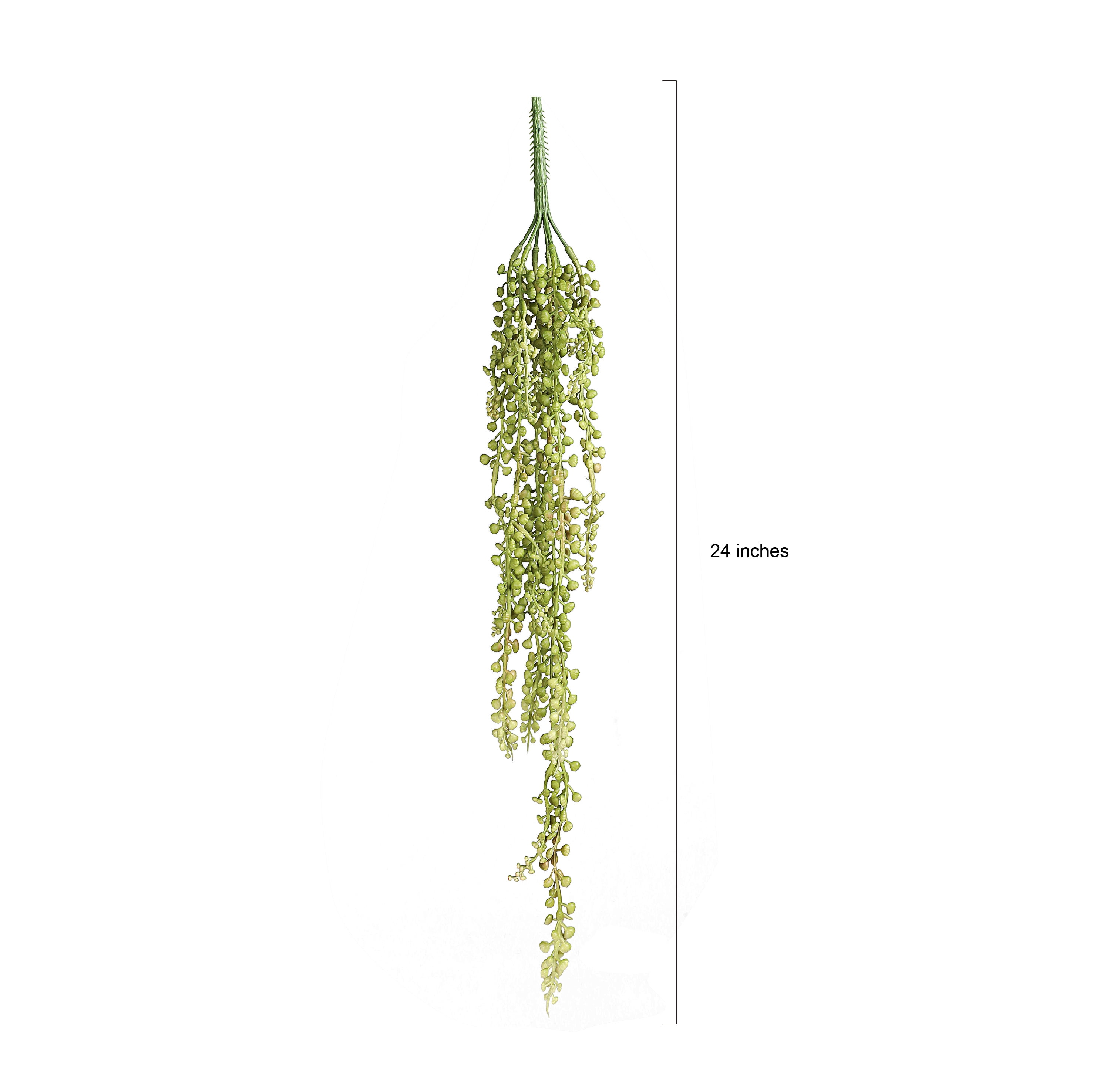 Mainstays 24" Artificial String of Pearls Succulent Pick, Variegated Green