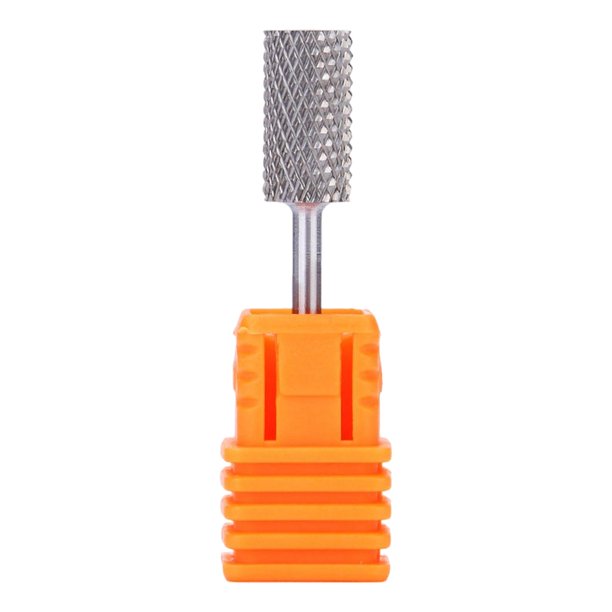 Brocas, herramientas removedoras de acero de tungsteno plateado, pulido, broca de cabezal de pulido multiusos para accesorios de manicura , Naranja C Yinane Brocas para uñas