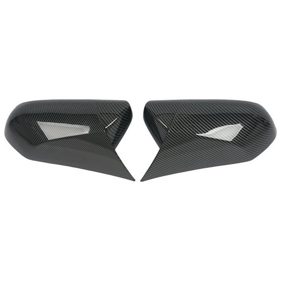 Bull Horn Rear View Mirror Cover Caps For Toyota PRIUS 2018-2023, ABS Side Door Wing Mirror Cap Covers Protect Decorate Exterior Car Accessories-Carbon fiber pattern