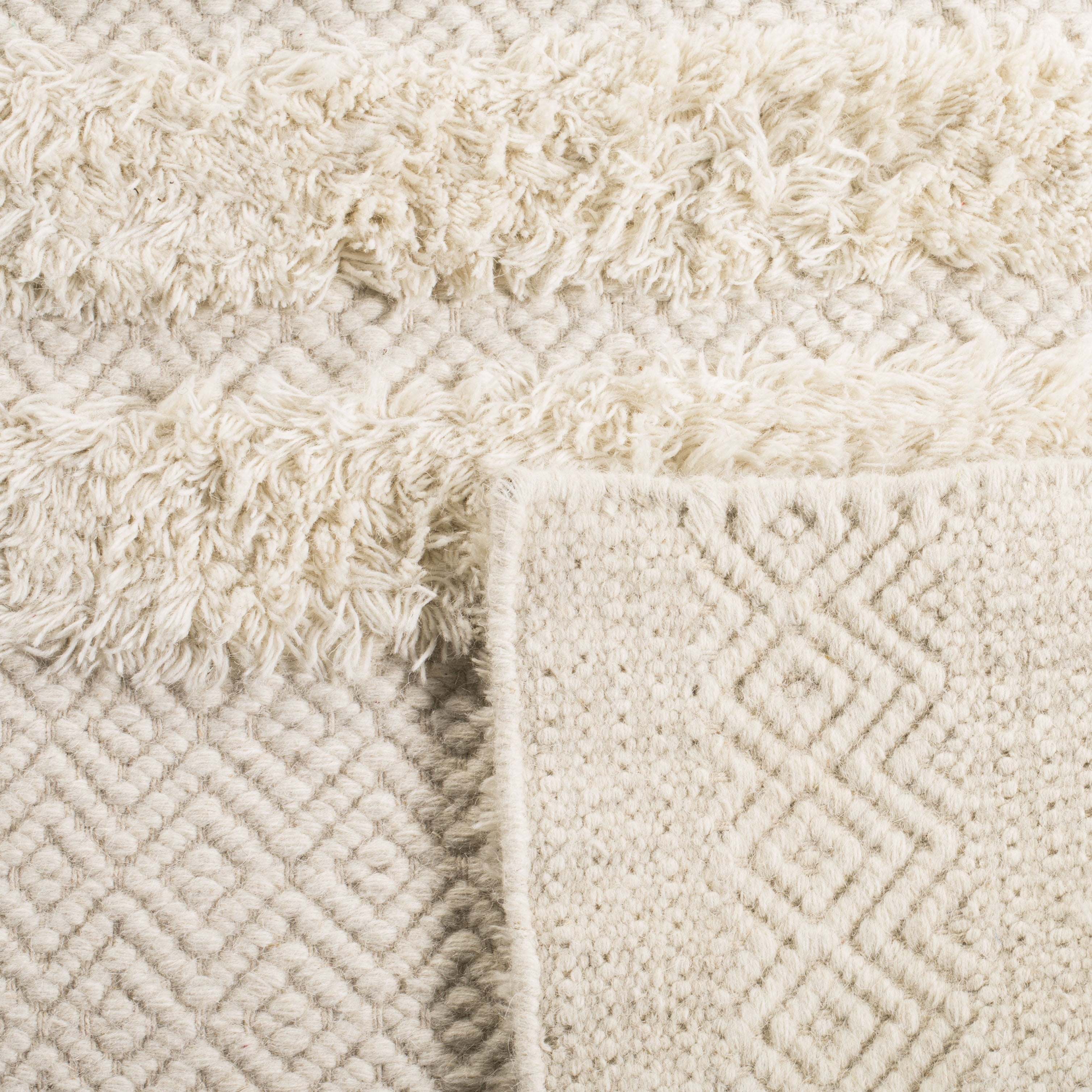 SAFAVIEH Kenya Anrai Solid Area Rug, Ivory, 3' x 5'