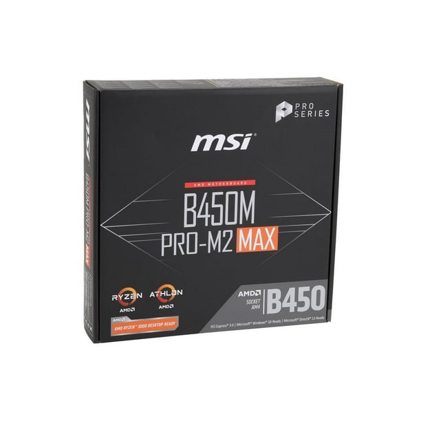 Msi B450m Pro M2 Max Desktop Motherboard Walmart Com Walmart Com