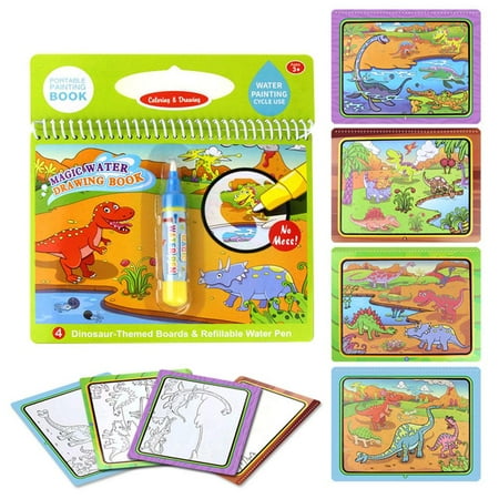 Reusable Magic Water Painting Book Kid Baby Doodle Draw Board Toys/Dinosaur