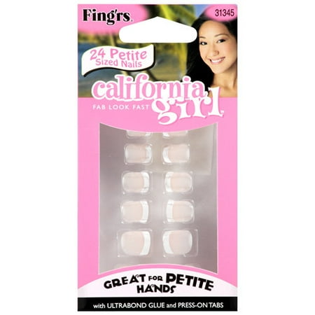 Fing'rs: Glue-On Petite Sizes 31345 California Girl Fingernails, 1 ct