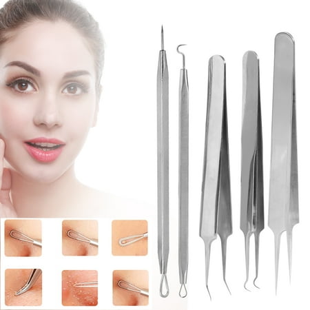 VGEBY Blackhead Remover Tool Tweezers Acne Removal Kit Blemish and Splinter Acne Pimple comedone extractor Tool Set Treatment for Blackhead Whitehead  Pimples   (Tweezers Kit