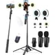 thumbnail image 1 of Trípode de teléfono de 71 pulgadas, trípode para  con luz de relleno y  remoto recargable, soporte de aluminio para teléfono selfie stick compatible con teléfono celular/cámara, 1 of 8